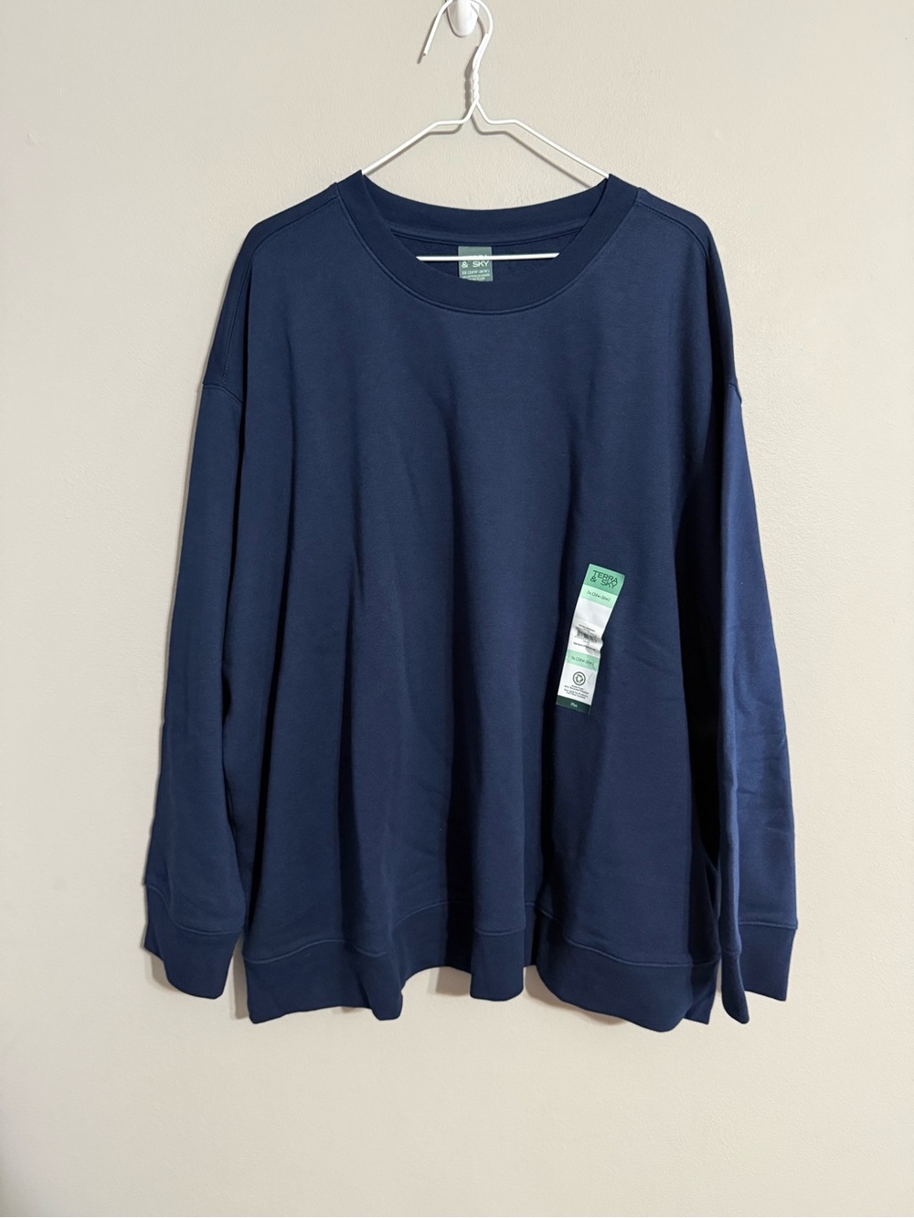Terra & Sky Women’s Dark Navy Crewneck Sweatshirt 3x
